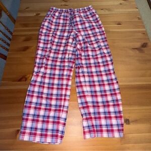 LL Bean Flannel Pink Plaid PJ Pants Women’s Size Medium Reg